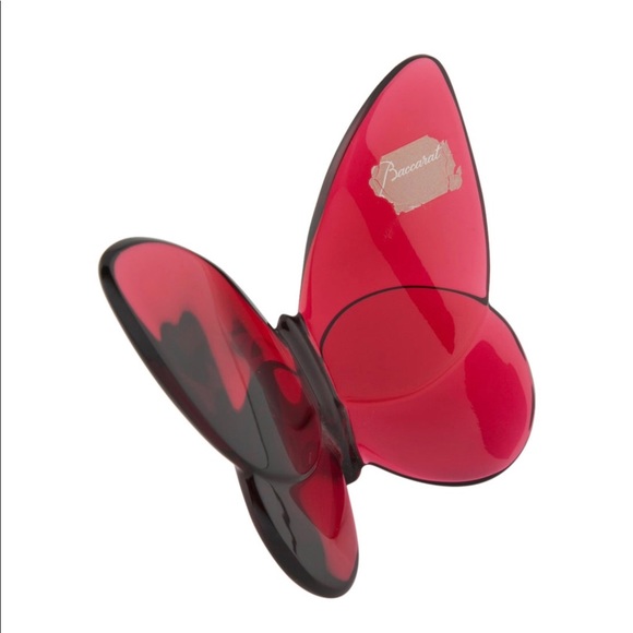 BACCARAT PAPILLON RED lucky butterfly figurine. - Picture 8 of 8